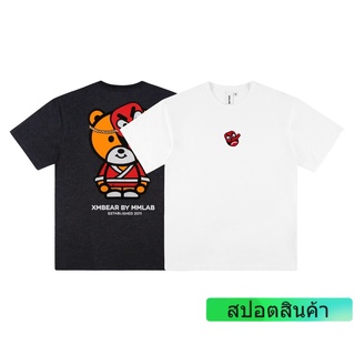 Mmlabcrew XMBEAR เสื้อยืดคอกลม แขนสั้น ผ้าฝ้าย พิมพ์ลายเทนกู แฟชั่นฤดูร้อน