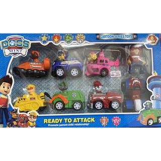 ชุดรถของเล่น Paw Patrol ขบวนการเจ้าตูบ 4 ขา ทีมสุนัขกู้ภัย เซต 7 คัน ขนาด 35x21cm