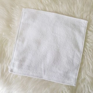 ผ้าขนหนูขนาดเช็ดหน้า 12×12นิ้ว สีขาว Cotton100%
