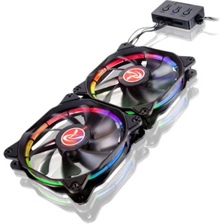 Raijintek AURA 12 RGB 120mm Case Fan 2-pack with Controller