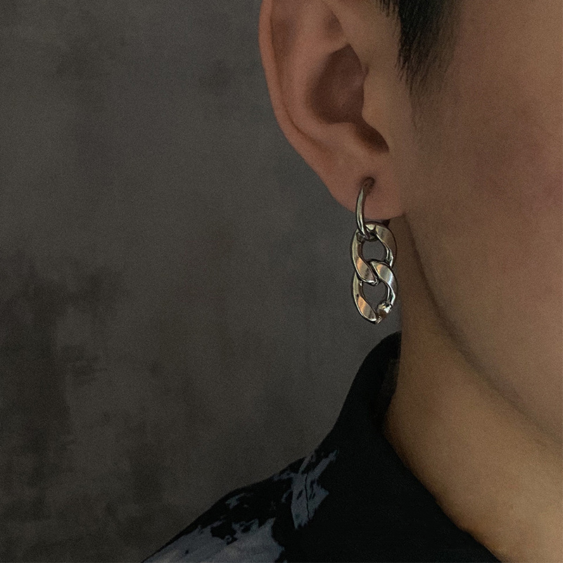 ต่างหูแบบติดหูแฟชั่นสําหรับ Unisex สไตล์ฮิปฮอป