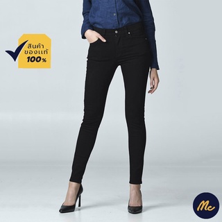 Mc JEANS กางเกงยีนส์ แม็ค แท้ ผู้หญิง กางเกงขายาว ทรงขาเดฟ Mc Me สีดำ ทรงสวย MBM1002