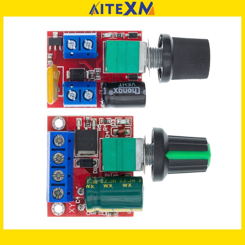 5A 90W PWM 12 โวลต์ DC มอเตอร์ควบคุมความเร็วโมดูล DC-DC 4.5V-35V ปรับความเร็ว Regulator ควบคุมสวิตช์ควบคุม 24 โวลต์