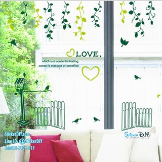 SALE Transparent Wall Sticker สติ๊กเกอร์ติดผนัง Wonderful feeling (กว้าง130cm.xสูง115cm.)