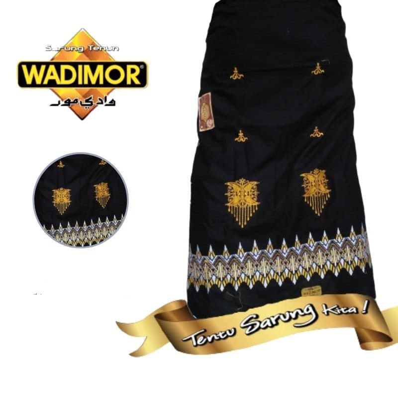 Hitam PUTIH ปกปักสีดํา ด้ายรวมสีเหลืองและสีขาว พร้อมประตู zigzag motif บน aceh