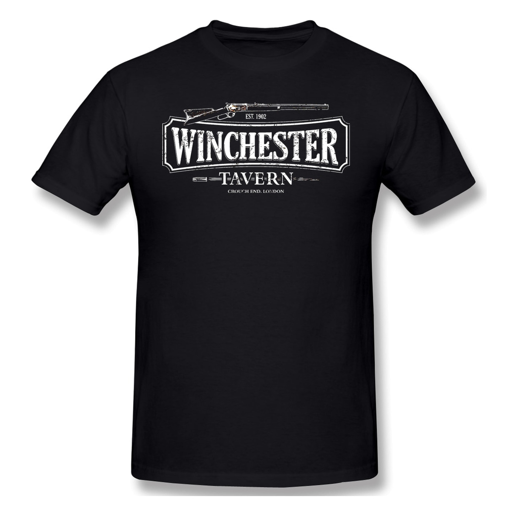 เสื้อยืดแขนสั้น พิมพ์ลาย The Walking Dead Shaun Of The Dead - Winchester Tavern HD แฟชั่นสําหรับผู้ชาย