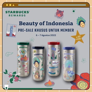 Starbucks Beauty of Indonesia/Tumbler แก้วน้ํา Starbucks รุ่นพิเศษ ประกาศอิสรภาพ 17 สิงหาคม อินโดนีเซีย