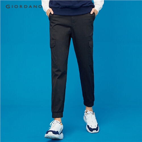 GIORDANO WOMEN Banded cuffs ankle-length cargo pants 95429239