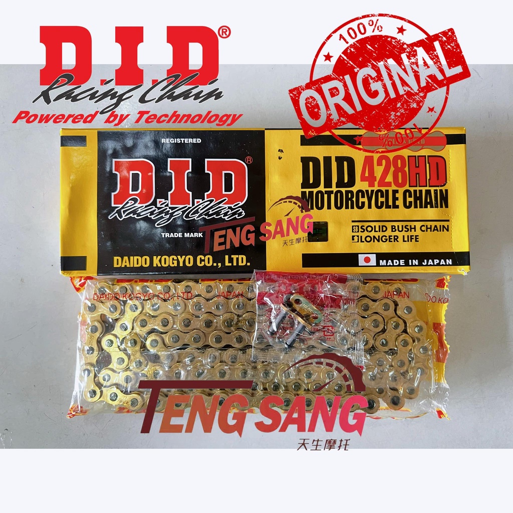 100% DID CHAIN JAPAN RANTAI DID HEAVY DUTY 428HD-122/428HD-132
