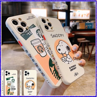 For เคส vivo Y30 Y50 Y30i Y17 Y12 Y15 Y12i Y11 Y11S Y20SG Y20 Y20i Y12S Y20s V20 V20PRO Y72 5G Y97 Y71 Y70s V11i z3 z3i Y19 Y72 Y85 V9 Z1 Z1i Y67 Y66 S1 Y7S Y93 S6 S5 Y95 Y93 Y91 Y81 Y83 phone case Snoopy ลายแถบข้าง สนูปปี้ Starbucks เคสแบบนิ่มซิลิโคน