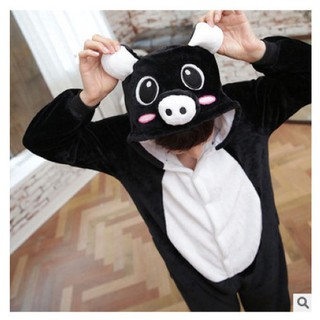 7C77 ชุดมาสคอต ชุดนอน ชุดแฟนซี หมูดำ Mascot Black Pig Costumes