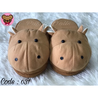 🌟รองเท้า Slippers หัวตุ๊กตา (No.031)🌟#มีบริการเก็บเงินปลายทาง