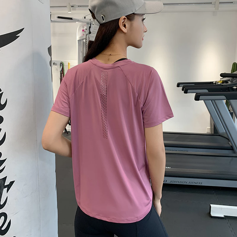 เสื้อยืดตาข่ายแขนสั้น ระบายอากาศ Plus Size S-4XL ผู้หญิง