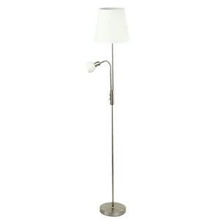 Floor lamp FLOOR LAMP CARINI FL-020011 FABRIC/METAL MODERN WHITE/SILVER The lamp Light bulb โคมไฟตั้งพื้น ไฟตั้งพื้น CAR