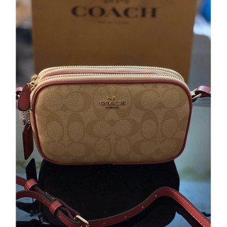 Coach crossbody clutch in colorblock signature canvas