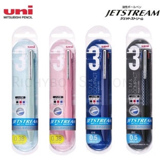 Uni ปากกายูนิเจ็ทสตรีม 3 หัว Uni Jetstream 3 Slim &amp; Compact SXE3-JSS