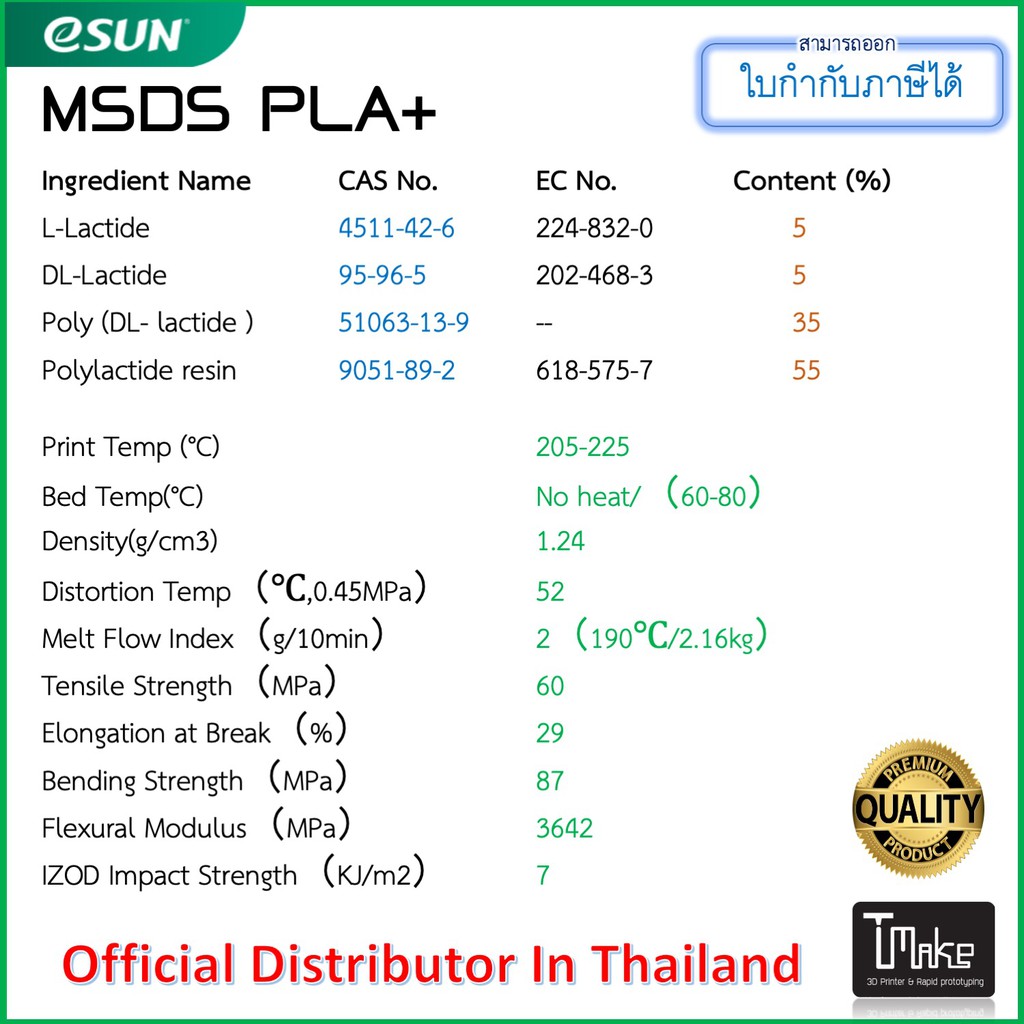 eSUN Filament PLA 3 KG Size for 3D Printer - utheera - ThaiPick