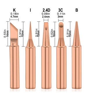 #Ae หัวแร้งบัดกรีทอแดงบริสุทธิ์ทองแดง 900M-T 0806 5ชิ้น/ชุด