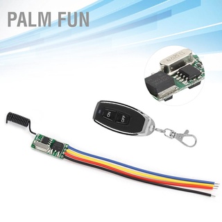 Palm Fun โมดูลสวิตช์รีโมตคอนโทรลไร้สาย แรงดันไฟฟ้ากว้าง 3.7‐12V ไฟ Led