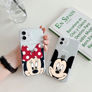 เคสโทรศัพท์มือถือแบบนิ่ม Tpu กันกระแทก ลายการ์ตูนดิสนีย์ มิกกี้ มินนี่เมาส์ สําหรับ iPhone 11 12 13 pro max XS X XR XSMax 7 8 6 6s plus 5 4 SE 2020