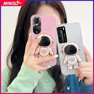 เคสโทรศัพท์มือถือ ลายนักบินอวกาศ 3D แต่งกลิตเตอร์ พร้อมที่ตั้งวาง สําหรับ Huawei Y9Prime Y9 Y7 Y7Pro Y6 Y6Pro 2019 Nova 3 3i Y70 Y70Plus Y90