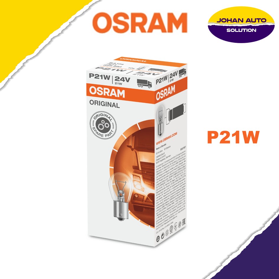 OSRAM หลอดฮาโลเจน 24V 10 ชิ้น P21W