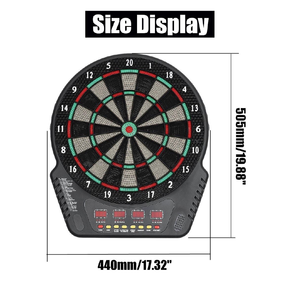 Automatic Scoring 18 Games 18 Electronic Dart Board Set LED Scoring ...