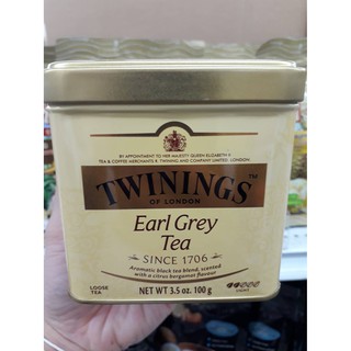 ทไวนิงส์ เอิร์ลเกรย์ earl grey tea 100g ชาอังกฤษ คาเฟอีนต่ำ