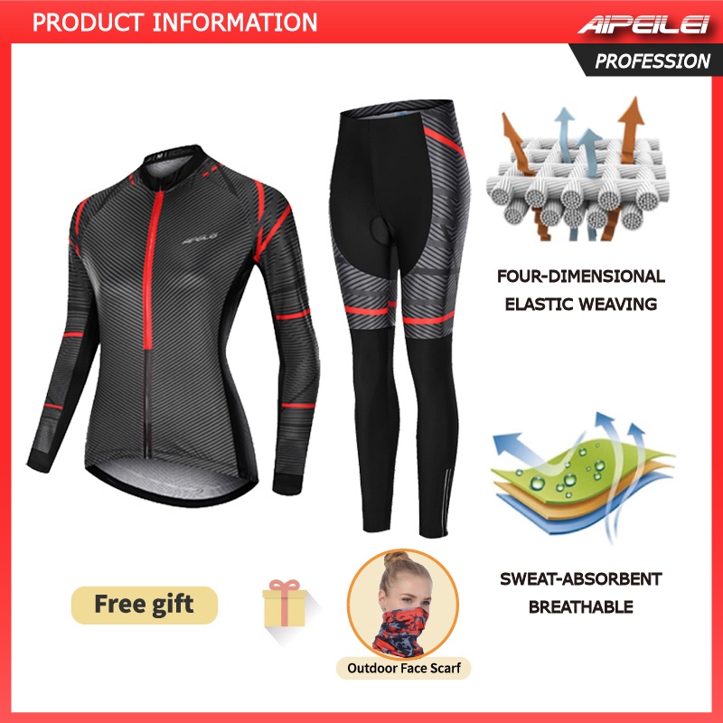(พร้อมส่ง)AIPEILEI เสื้อปั่นจักรยาน แขนยาว ระบายอากาศ แห้งเร็ว ฤดูร้อน สําหรับผู้หญิง MTB