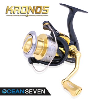 [Ocean Seven] รอกสปินนิ่ง รุ่นโคนอท Kronos กำลังเบรคหนักหน่วง ลูกปืน10+1 น๊อปจับถนัดมือ สปูนเจาะรูสวยงาม