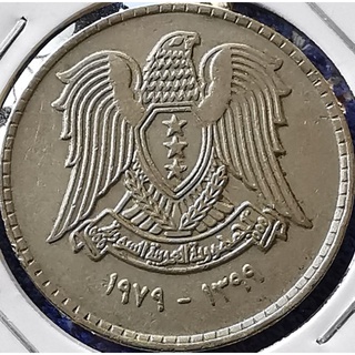 เหรียญ​ต่างประเทศ​ ซีเรีย​ Syria, 1 Lira, ใช้แล้ว,#0677L