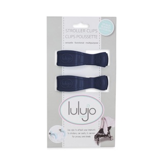 Lulujo คลิปหนีบผ้าคลุมรถเข็น 2-Pack Stroller Clips - Navy