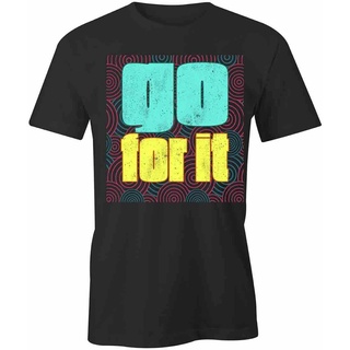 มาใหม่ เสื้อยืด ผ้าฝ้าย พิมพ์ลาย Go For It Inspire S1Bca700