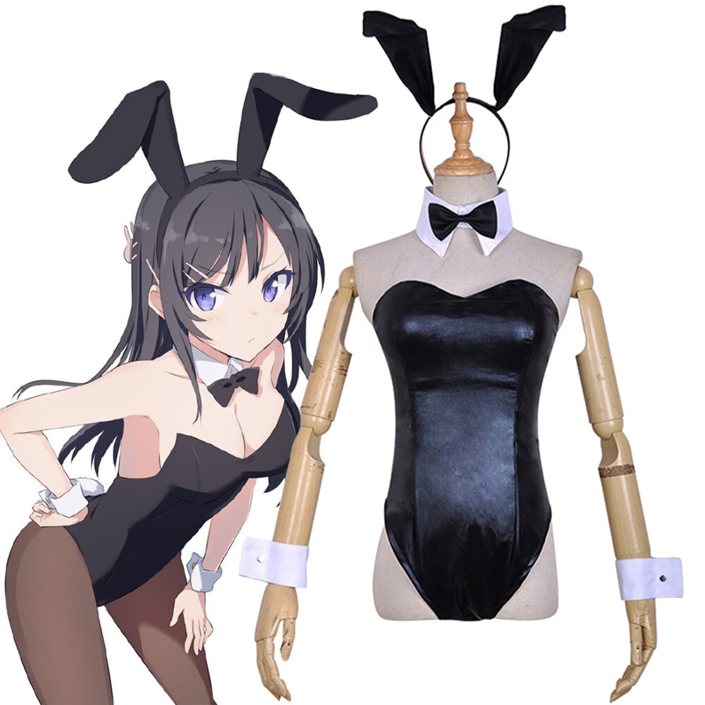 Sakurajima Mai Cosplay Costume Rascal Does Not Dream of Bunny Girl Senpai Kawaii Sexy Bunny Girl Fau
