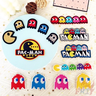 ✿ Game Pacman: แผ่นแปะเหล็ก ✿ แผ่นแพทช์ ปักลาย Pac-Man Diy สําหรับติดตกแต่งเสื้อผ้า จํานวน 1 ชิ้น