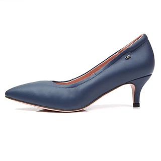 O&amp;B รองเท้าส้นสูงหนังแกะ รุ่น DIANA HEELS 2" in Denim blue