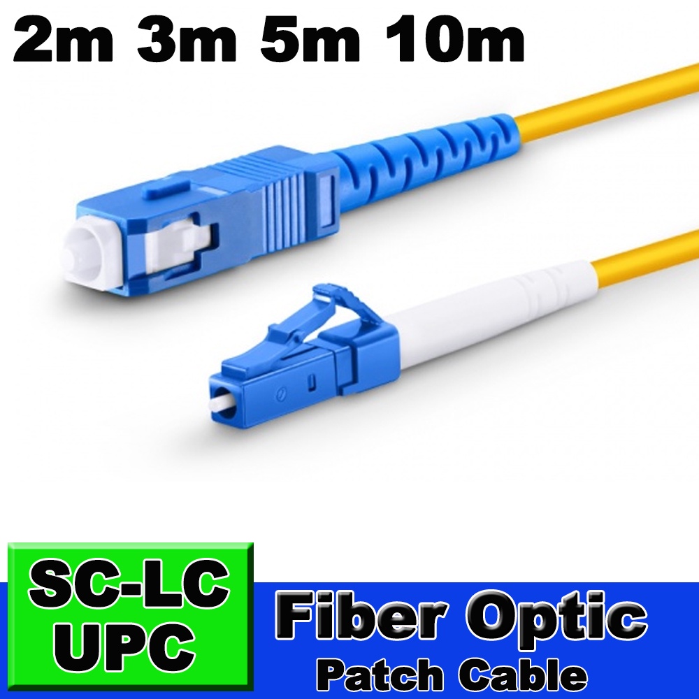 SC-LC / UPC SC To LC Singlemode Fiber Optic Patch Cable SM 2.0 , 3.0mm 9/125um FTTH Fiber Jumper.