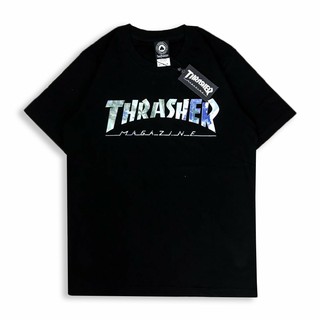 เสื้อยืด Thrasher Mag Font สไตล์มัดย้อม 1: 1