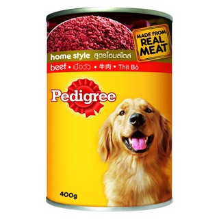 🔥*พร้อมส่ง*🔥 เพดดิกรี อาหารสุนัขชนิดกระป๋อง รสเนื้อวัว 400 กรัม Pedigree Can 400 g Beef