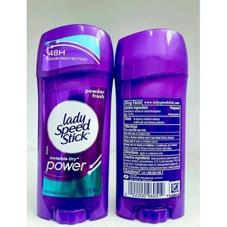 โรลออนระงับกลิ่นกาย Lady speed stick USA 65 g. สูตร Power Fresh