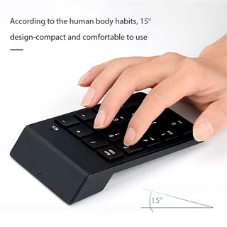 คีย์บอร์ดตัวเลขไร้สาย Numeric Mini Keypad 2.4G USB แป้นตัวเลข แป้นพิมพ์18ปุ่ม