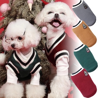 💥พร้อมส่งจ้า🐾เสื้อสเวตเตอร์ แขนกุด คอวี พิมพ์ลาย ให้ความอบอุ…