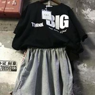 sale  ชุดเซทสปอร์ตเสื้อโอเวอไซส์กับกางเกง
