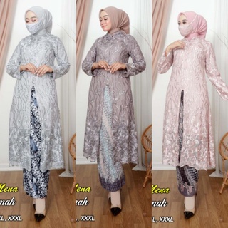 Kebaya Tunic Suit กระดุมด้านหน้า ชุดเดรส Kebaya สไตล์โมเดิร์น สําหรับผู้หญิง