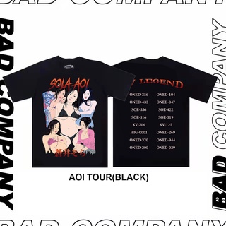 Badass girl เสื้อทัวร์สกรีนลาย "AOI" เสื้อการเมือง เสื้อยืดผู้หญิง เสื้อยืดชายเท่ เสื้อลุงตู่ cotton 100 เวอร์ชั่นการ์ตู