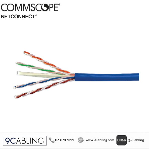 [พร้อมส่ง/NetConnect] : CommScope NetConnect 884022314/10 - U/UTP Cat6 Indoor Cable, 23AWG, CMR, Blu