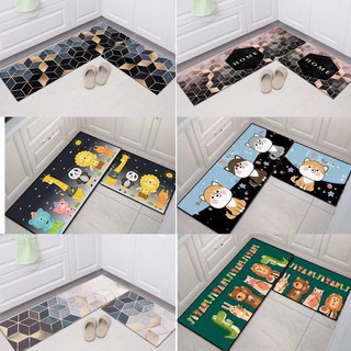 พรมเช็ดเท้า เซท 2 ชิ้น40*60+40*120 พรมห้องครัว ดูดซับลื่น สุดคุ้ม พรมห้องน้ำ ห้องนอน พรมตกแต่งบ้าน พรมเช็ดเท้า พรมปูพื้น