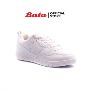 Bata B-First SCHOOL SPORTS รองเท้านักเรียนผ้าใบ WHITE PVC แบบผูกเชือก สีขาว รหัส 4291122