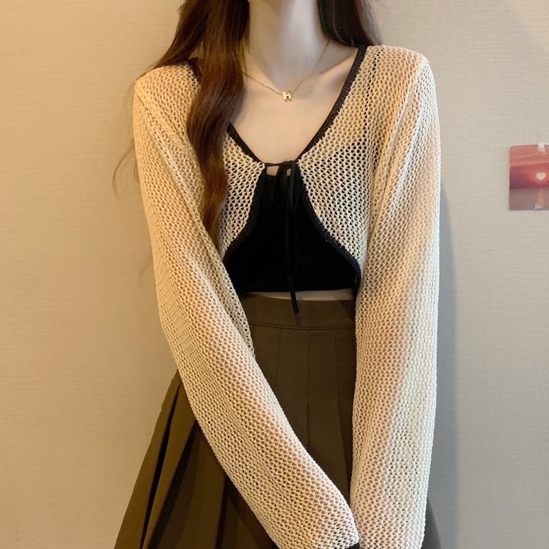 เสื้อคลุมถัก ผูกหน้า พร้อมส่งจากไทย ร้านค้าคนไทย 004