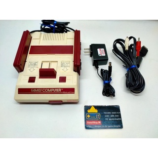 เครื่องเล่นเกม Famicom หรือ Family Computer แท้ Japan Original แปลง AV Play Stationในชุดหม้อแปลงไฟไทยพร้อมสายAVแท้จากPS